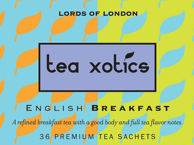 Tea Xotics Label Detail coffee graphic design labels package design packaging tea