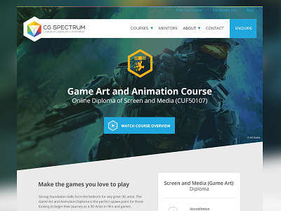 Game Art Course games halo illustration landing page ui ux videogames web design