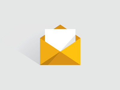 Mail Icon flat icon mail minimal simple symbol yellow