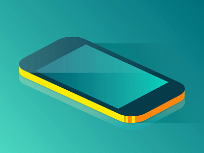 iPhone Illustration gradient illustration iphone reflection simple