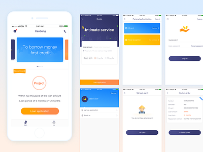 A loan class app app design layout loan ui ux