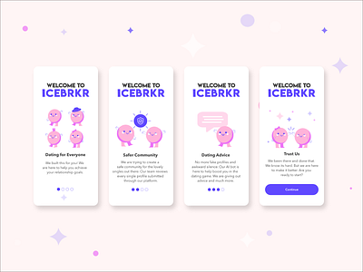 Onboarding Process branding characters dating design onboarding uidesign ux