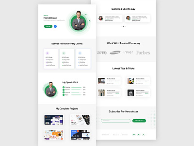 Personal Portfolio Landing Page vcard