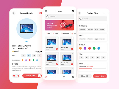 Ecommerce App UI Design shop app