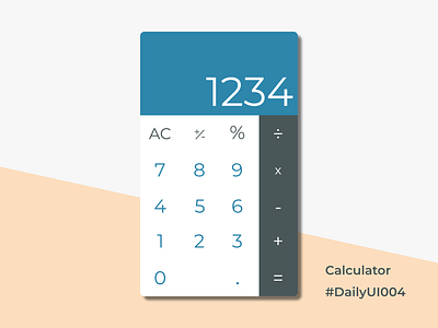 DailyUI004 calculator dailyui dailyui004