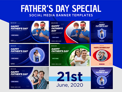 Father's Day Special Social Media Post Banner Design. banner design celebration creative family fathers day greeting happy heart holiday honour idendity illustration logo design love psd template vector web banner