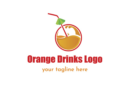 orange drinks logo brand company food idendity logo logo deisgn logo design minimal vector