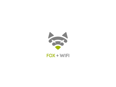 Fox and wi-fi design icon logo vector wifi