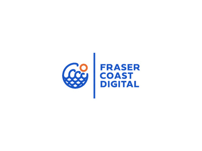 Fraser Coast Digital flat flat design logo logodesign waves