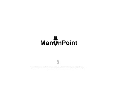 ManOnPoint logo brand identity flat logo man minimalistic point vector