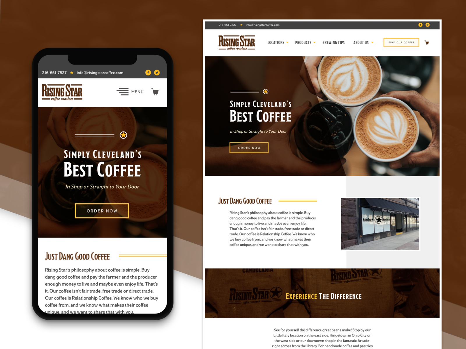 Rising Star Coffee Website Concept by Christopher Hallahan on Dribbble