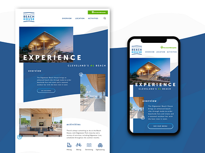 Edgewater Beach House Website Concept cleveland design hero banner responsive layout sketch app ux web website