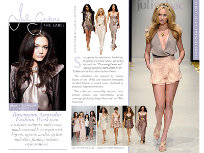 Juli Grbac The Label, Editorial Layout branding editorial design fashion layout