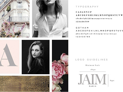 Jaim Paris Concept branding fashion fragrance identity logo moodboard