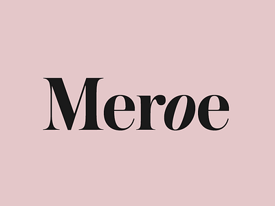 Meroe Logo Redesign | 2016 design logo minimal serif