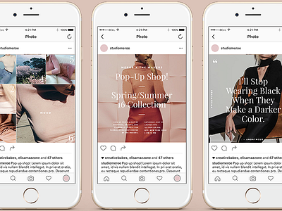 VIBES Social Media Templates—Instagram Mock-up branding design promotional social media