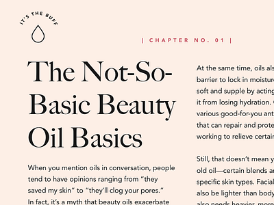 The Buff Beauty Oil E-Guide beauty branding e book editorial design graphic design