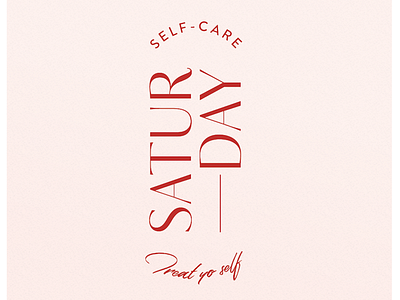 Self-Care Saturday feminine graphic design pink type