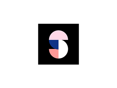 Logo mark WIP, “S” color blocking graphic design icon logo mark