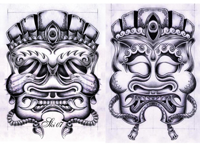 Tattoo Mask Designs artwork design draw drawing illustration tattoo design tattoo flash