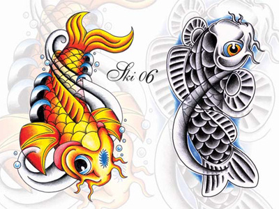 Tattoo Koi Designs artwork design draw drawing illustration tattoo art tattoo design tattoo flash
