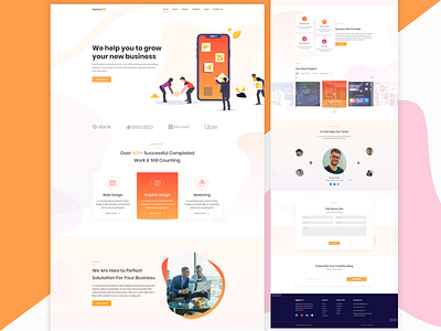 Agency Landing Page Design by Shazid Imtiaz on Dribbble