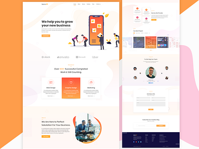 Agency Landing Page Design agency business agency company agency landing page agency website business landing page company landing page creative business landing page landing page ui ui design