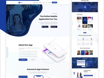 App landing page