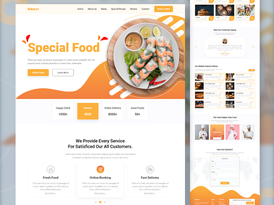 Resturant and Food Landing Page