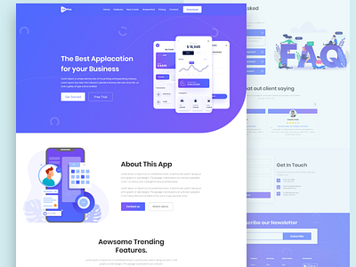 Bank app landing page