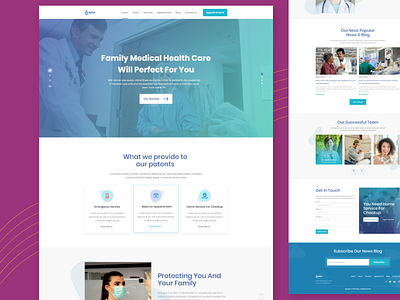 Family Health Landing page appointment clinic doctor doctor appointment doctor landing page healthcare hospital landign page website websites