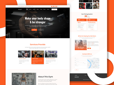 Gym & Fitness Landing page