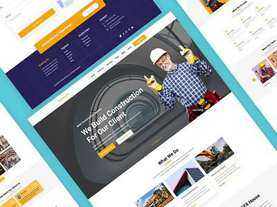 Construction Agency Landing Page agency website landing page web page design website design