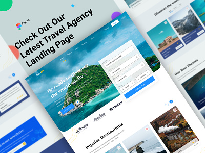 Travel agency Landing page agency agency business agency landing page agency website hangout website landing page ui design website website design
