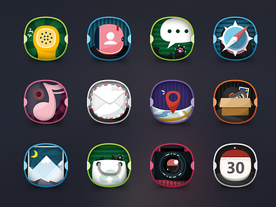 32 icon Mobile phone theme .