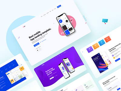 App Landing Page app app concept app design app landing app landing template branding interface landing page ui ux web website website design