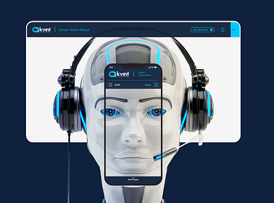 Smart Voice Robot / KVINT interface react robot ui ux voice web