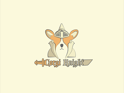Corgi Knight branding illustration logo vector