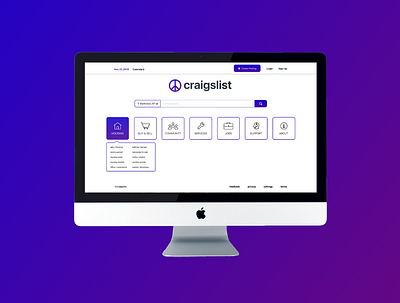 Craigslist Redesign craigslist information architecture redesign visual design webdesign