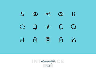 Interface Elements Pixel-perfect Icon Set vol. 2