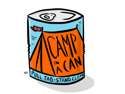 Camp In A Can campsite dd illustration pathfinder rpg tabletop