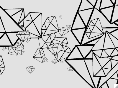 Diamonds in the rough actionscript black diamonds flash gray illustration