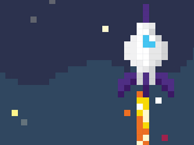 Pixel Rocket adobe illustrator blast pixel rocket stars vector