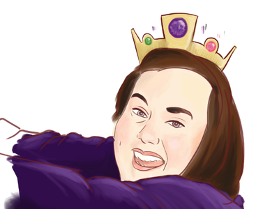 Stephanie Halligan crown digital painting queen