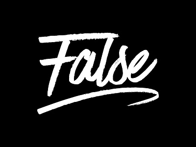 False Records black and white false false records identity logo logotype records script