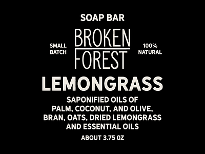 Broken Forest Collective Soap Label