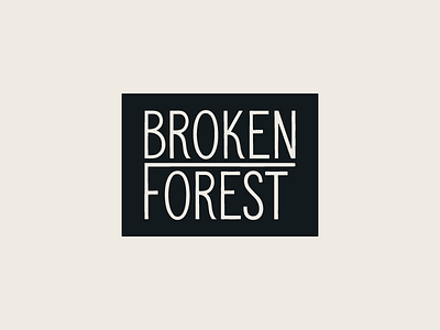 Broken Forest Collective apparel badge branding broken forest collective clothing identity logo logotype