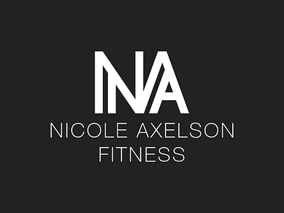 Nicole Axelson Fitness branding fit fitness logo logotype monogram training typography