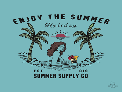 Enjoy The Summer t-shirt and apparel modern design with styled.