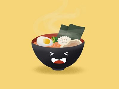 Spicy Ramen 🍜 design illustration iphone procreate ramen